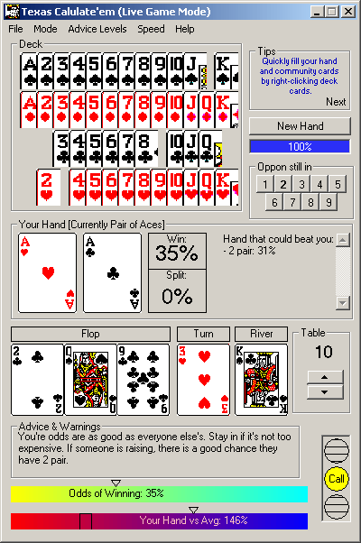 Screenshot of Texas Calculate 'em
